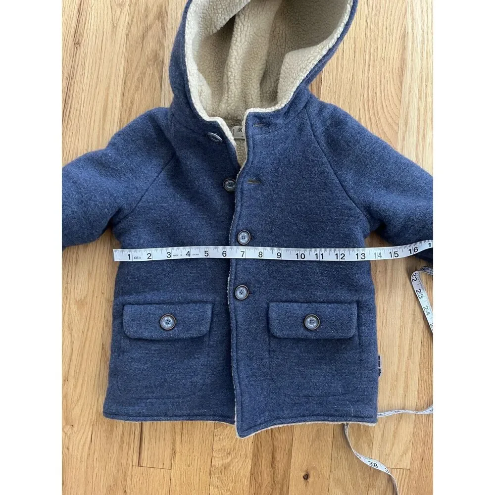 Pili Carrera 1963‎ Kids Blue Wool Sherpa Coat Size 4